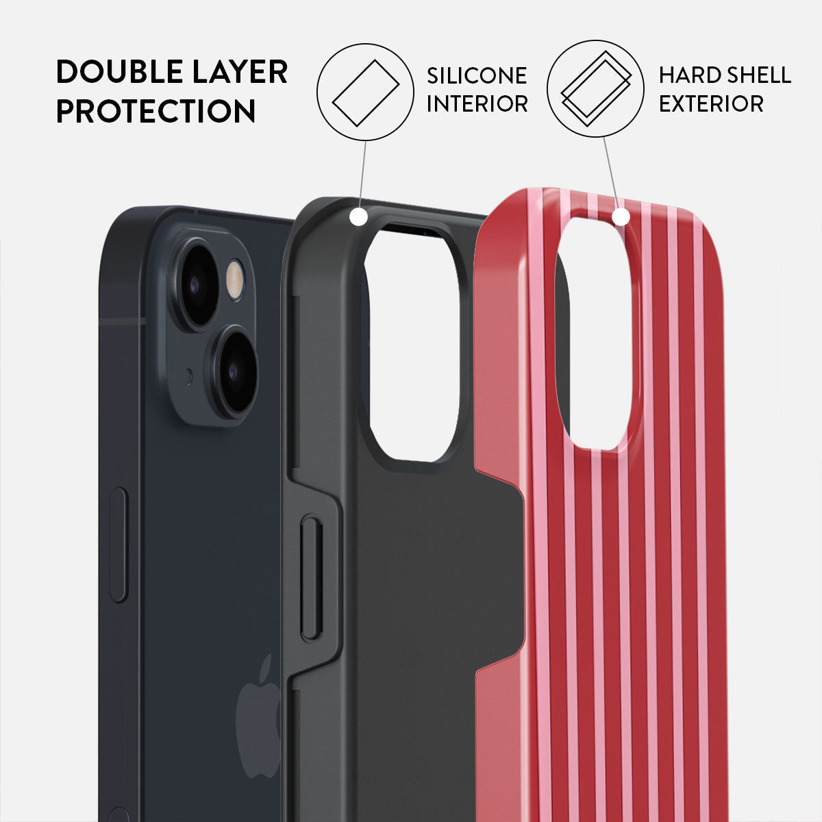BURGA iPhone用ハードケース フェタチーズ柄 iPhone 13 Case, Strawberry Jam | BURGA