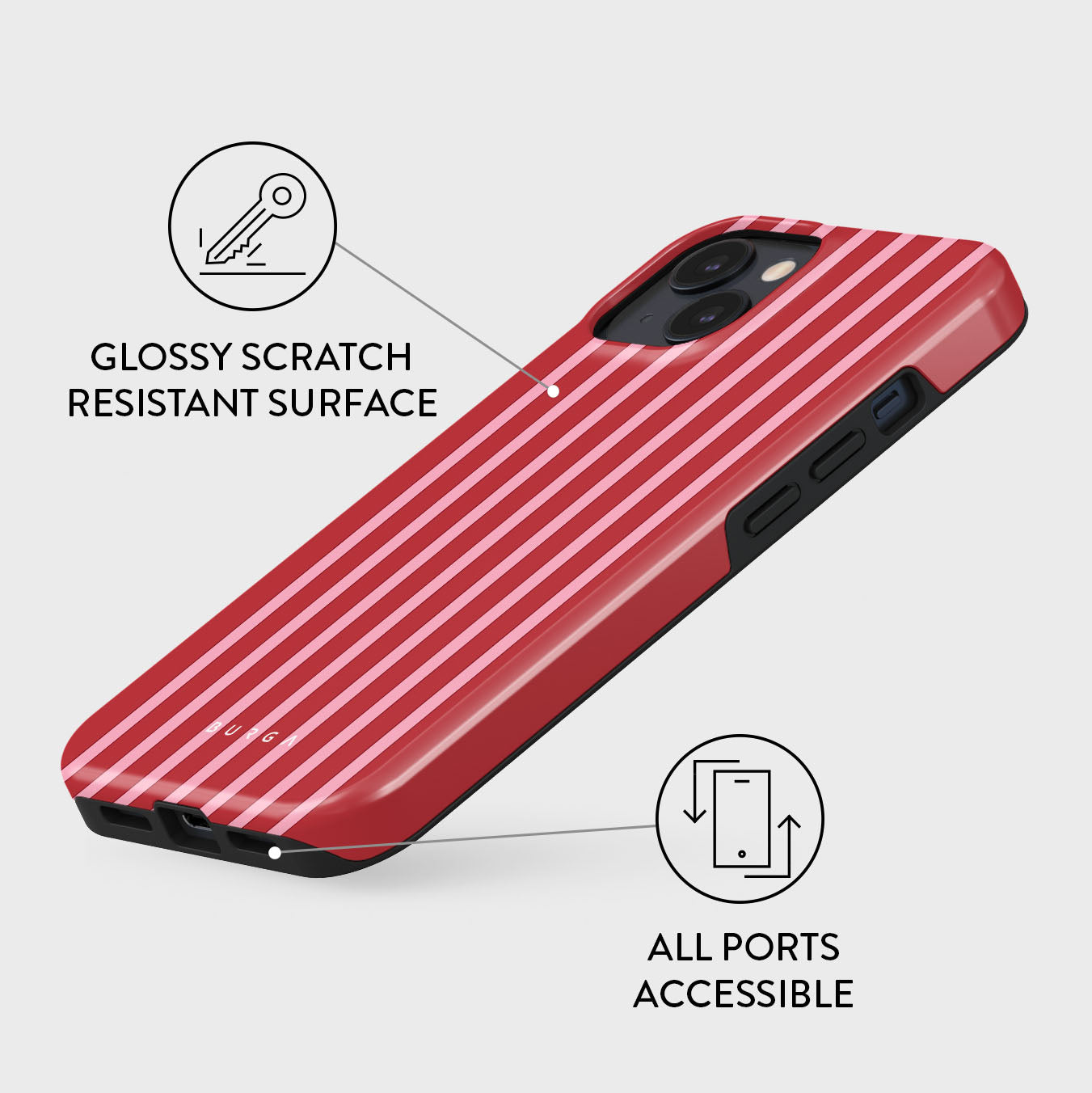 iPhone 13 Case, Strawberry Jam | BURGA