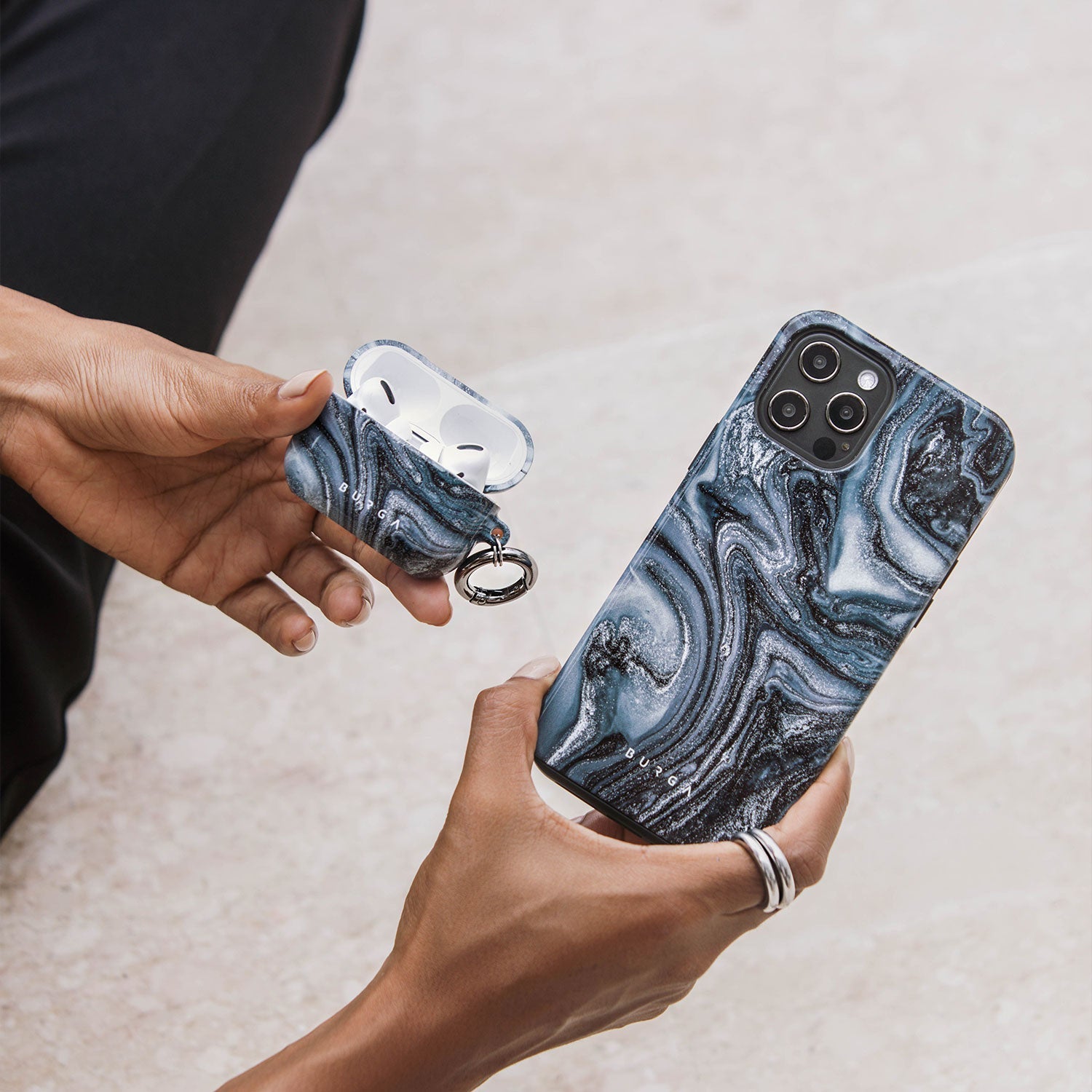 未使用✳︎BURGA クリスタルiPhone17proケース Navy Trench - Blue iPhone 17 Pro Case | BURGA