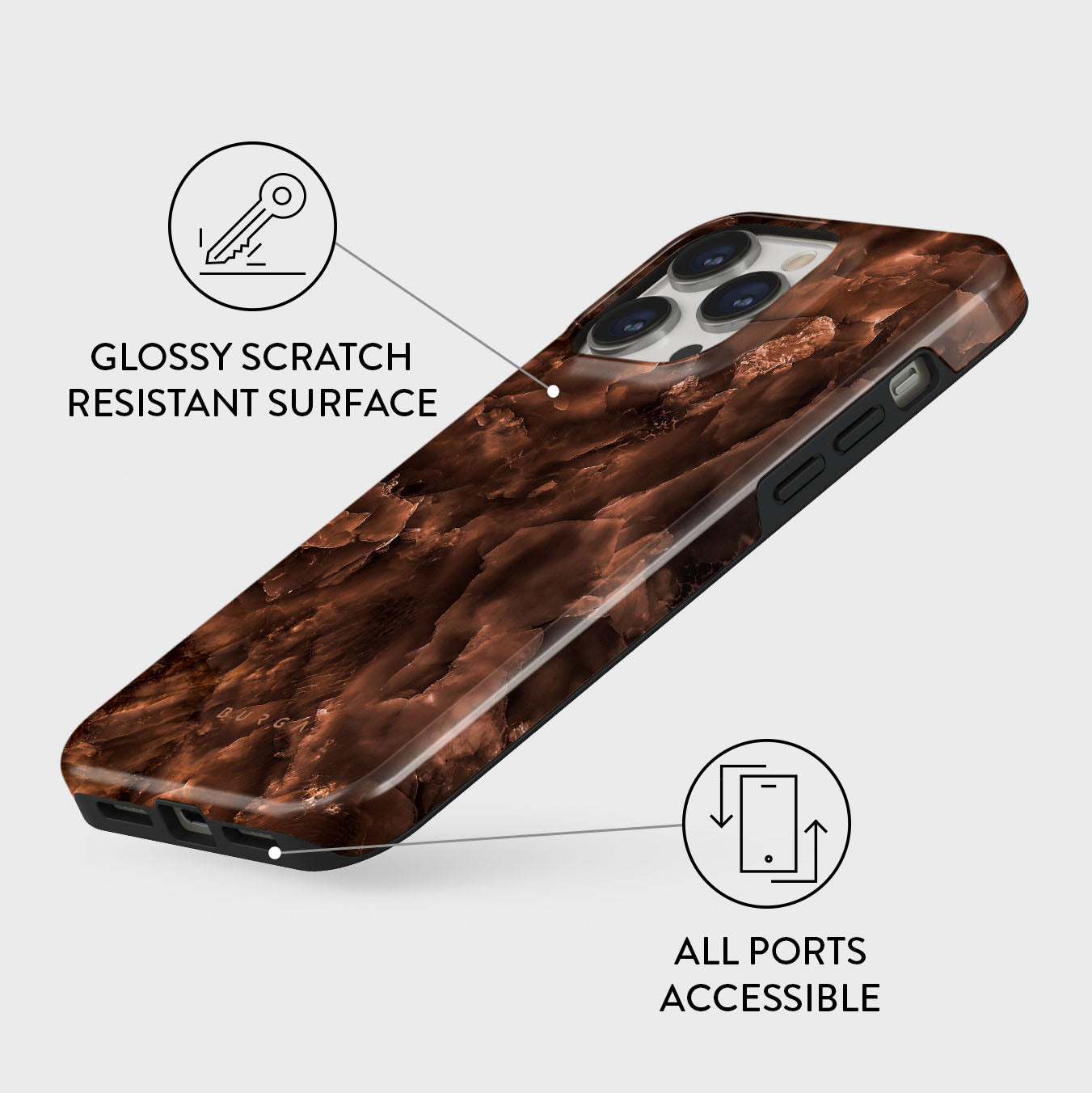 Toasted Chestnut - Brown iPhone 14 Pro Case | BURGA