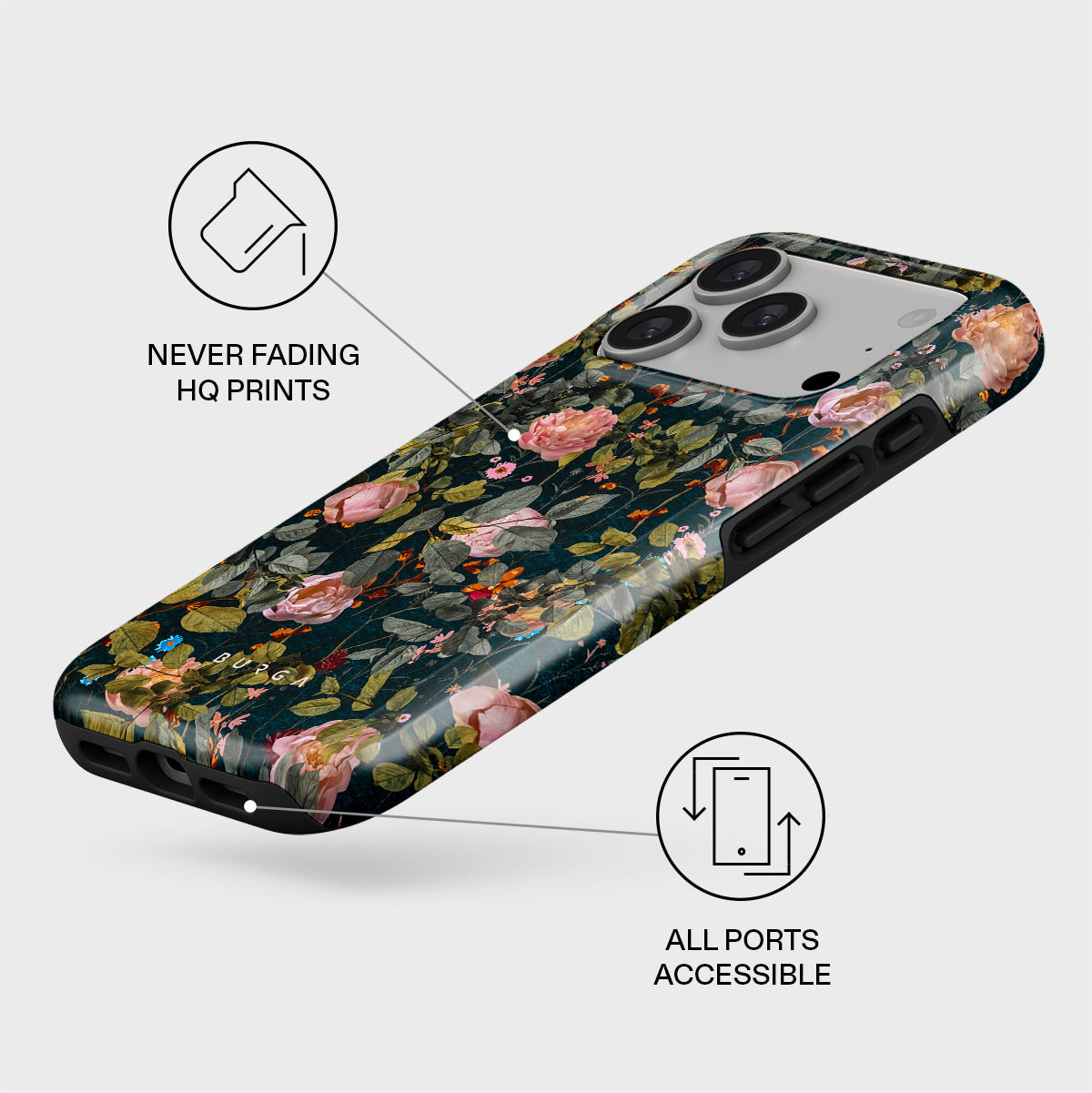 Bloomy Garden - Vintage iPhone 17 Pro Case | BURGA