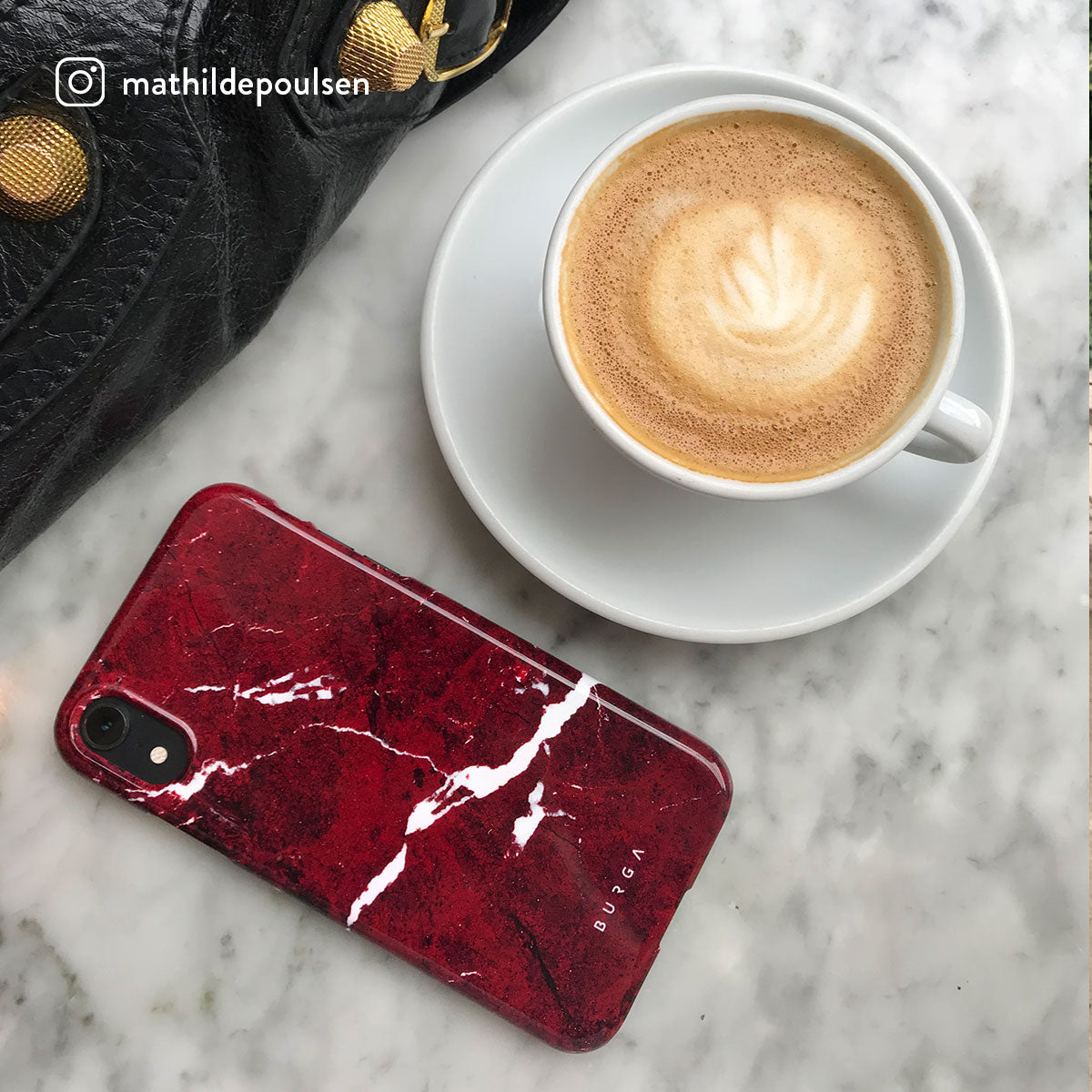 Iconic Red Ruby - Marble iPhone 13 Pro Case | BURGA