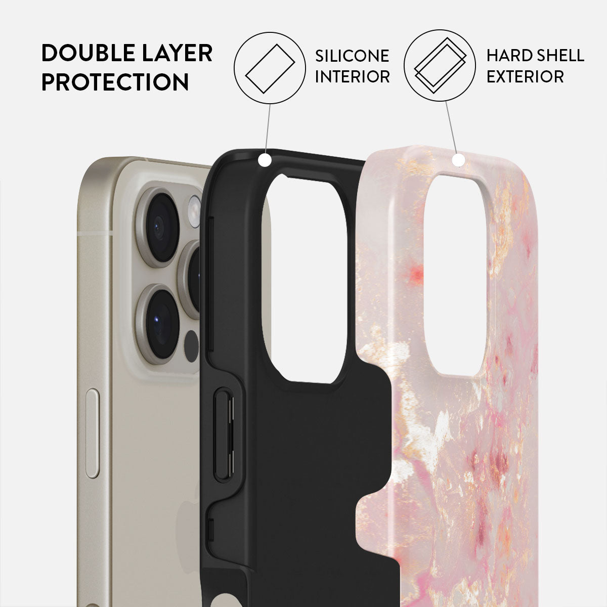 Golden Coral - Pink iPhone 16 Pro Case | BURGA