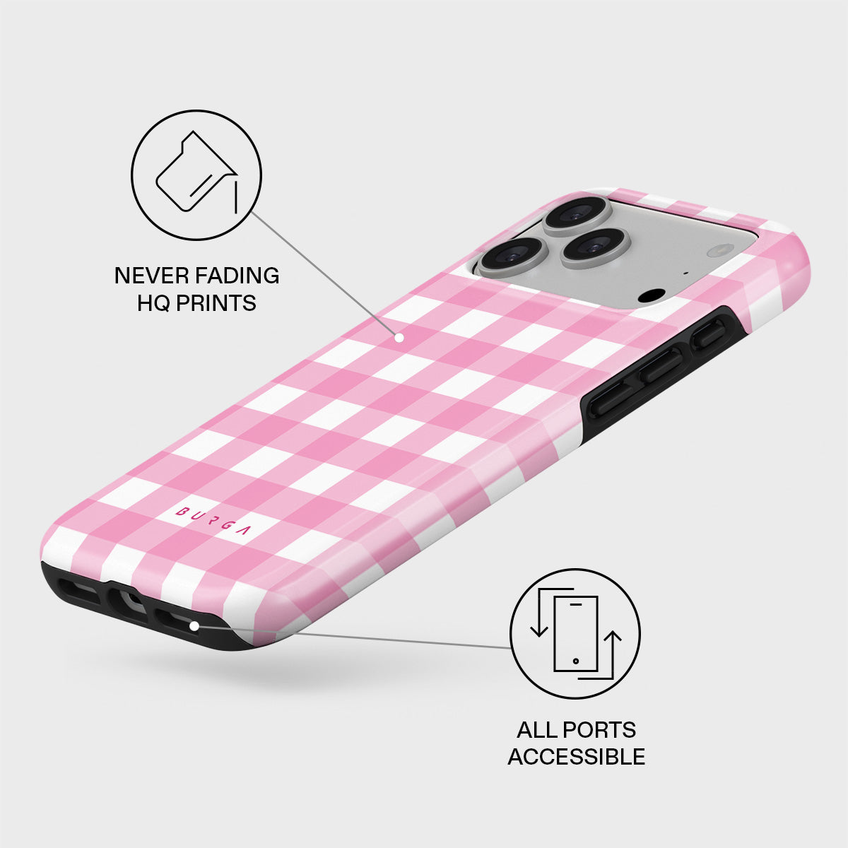 iPhone 17 Pro Max Case, Think Pink | BURGA