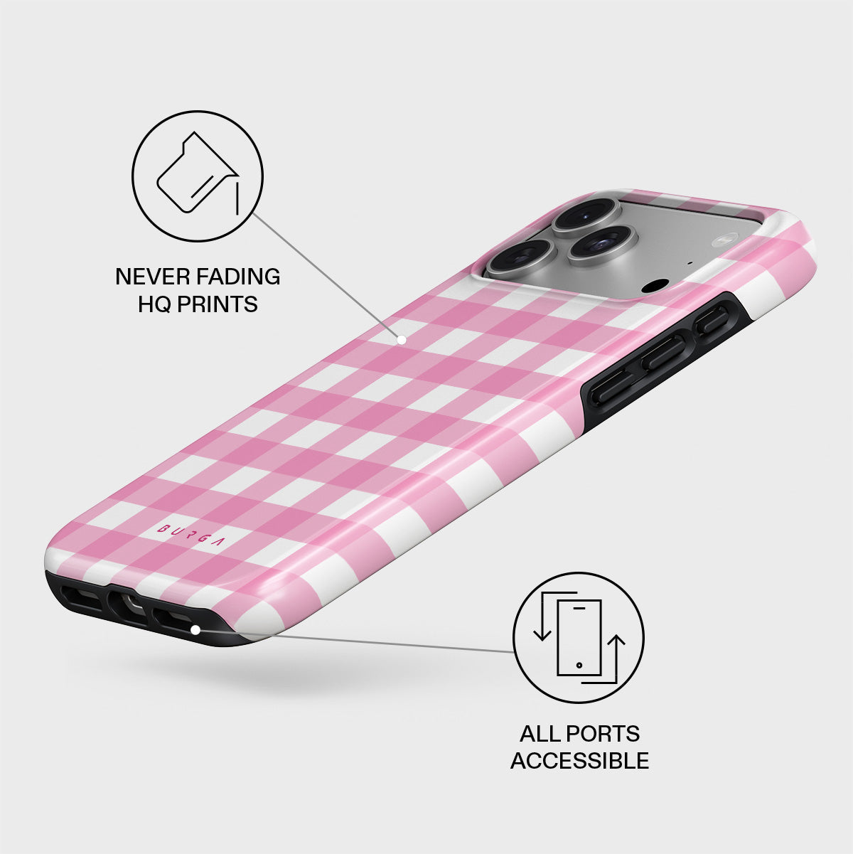 iPhone 17 Pro Max Case, Think Pink | BURGA